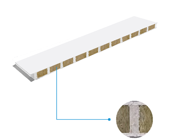 机制中空玻镁岩棉夹芯板