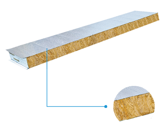 烘道岩棉夹芯板